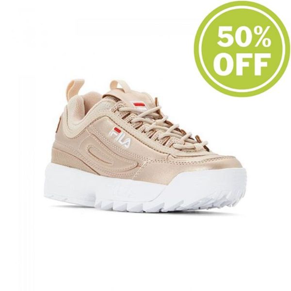 Fila Disruptor M Low Wmn Women's Sneakers - Gold,NZ 241-60312